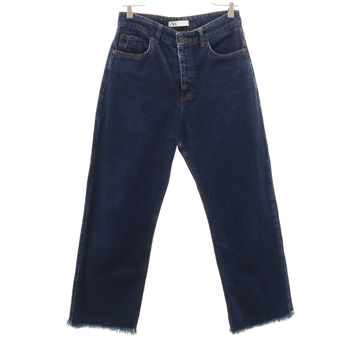 ZARA ザラ カットオフ加工 デニムパンツ 38 インディゴブルー ジーンズ