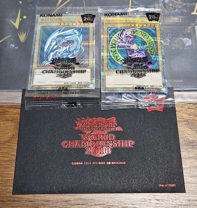 遊戯王OCG デュエルモンスターズ ワールドチャンピオンシップ 2018 記念 (青眼の白龍 ブラック・マジシャン) 封筒開封済み