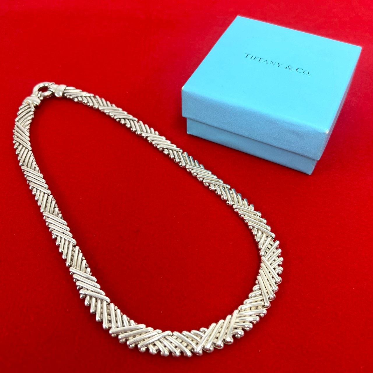TIFFANY&Co. ティファニー 編み込み シルバー925 ネックレス シルバー
88870