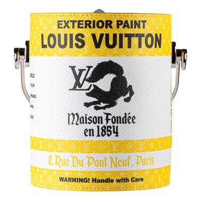 LOUIS VUITTON ルイ・ヴィトン LV ペイント カン M81593 ショルダーバッグ オブジェ 収納 モノグラム イエロー ホワイト【中古】