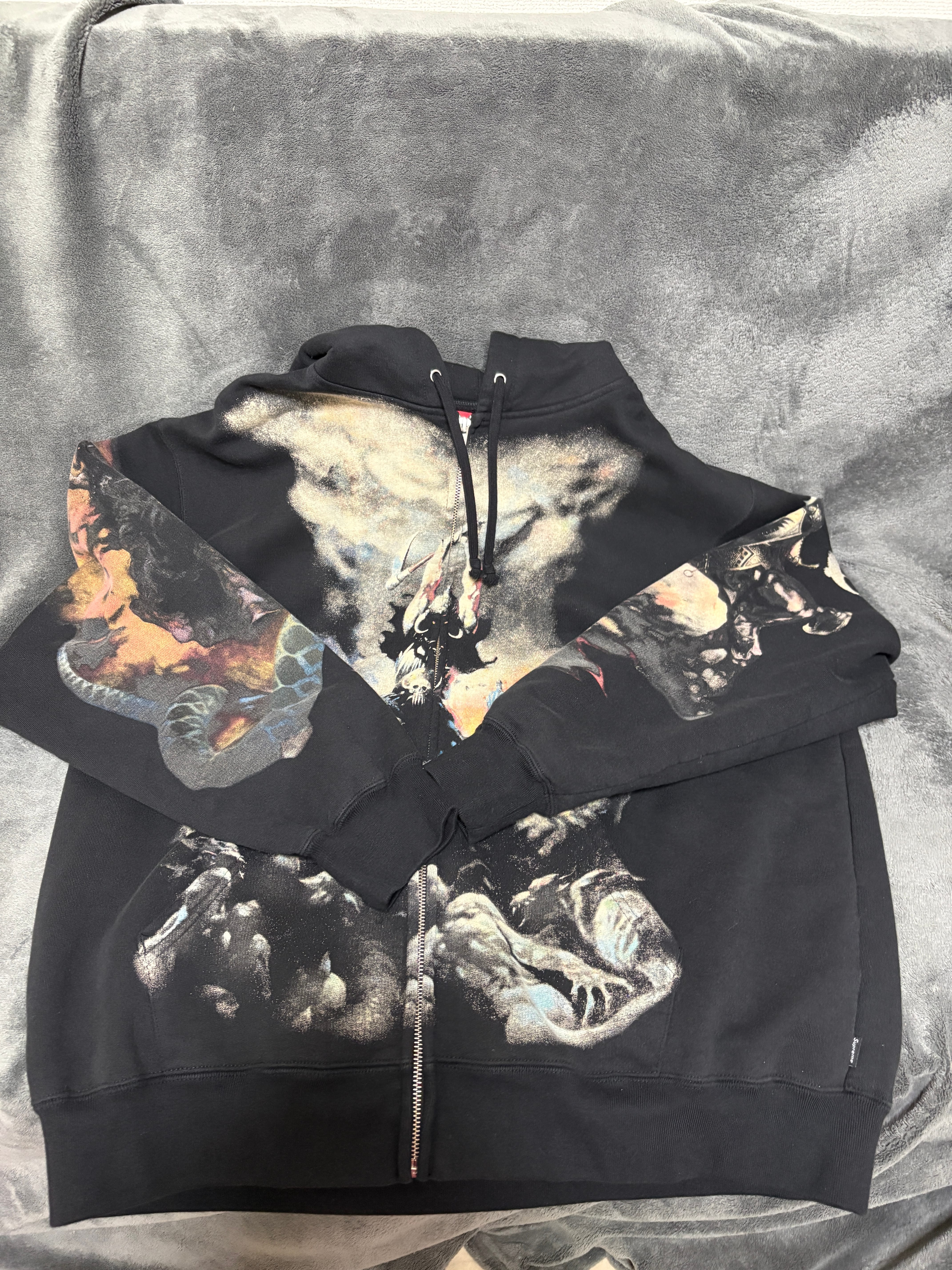 Supreme x Frank Frazetta Zip Up Hooded Sweatshirt "Black"