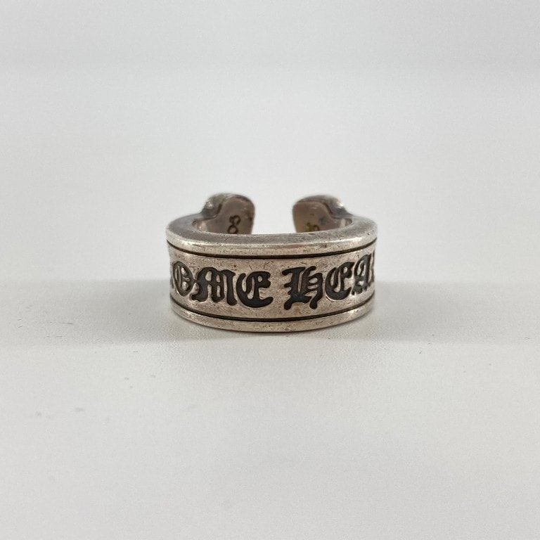 Chrome Hearts CH Scroll Label Ring / Large "Silver"