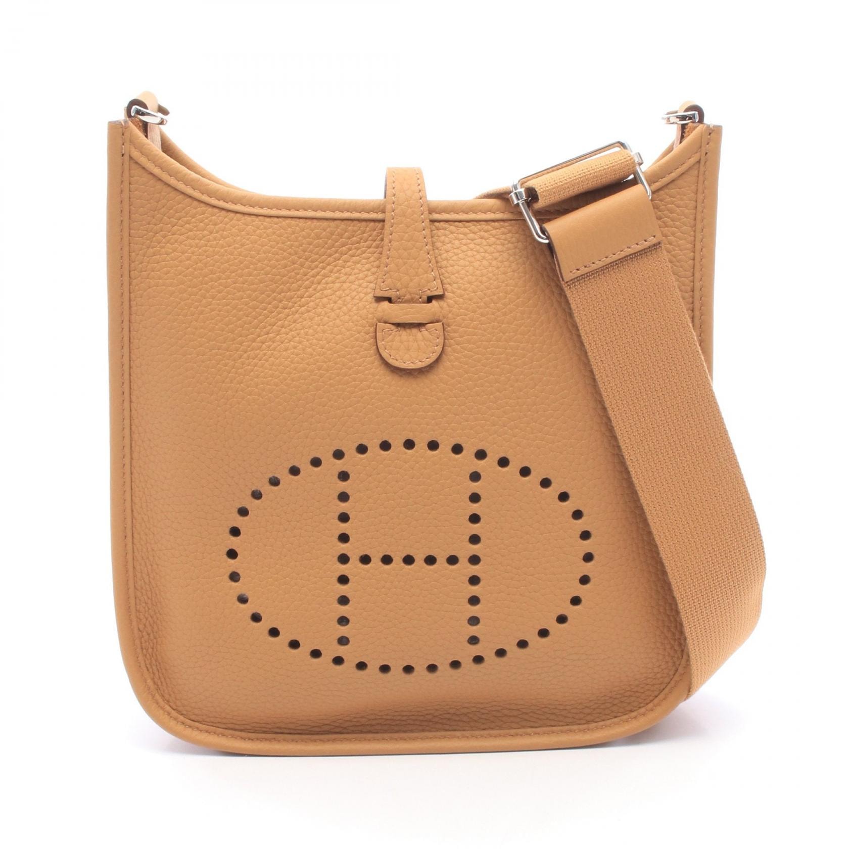 エルメス HERMES エヴリン23 ショルダーバッグ バッグ レザー トリヨンクレマンス トリヨンクレマンス ビスキュイ レディース ブラウン系 【中古】