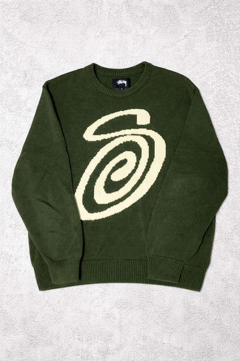 Stussy CURLY S SWEATER "Green"