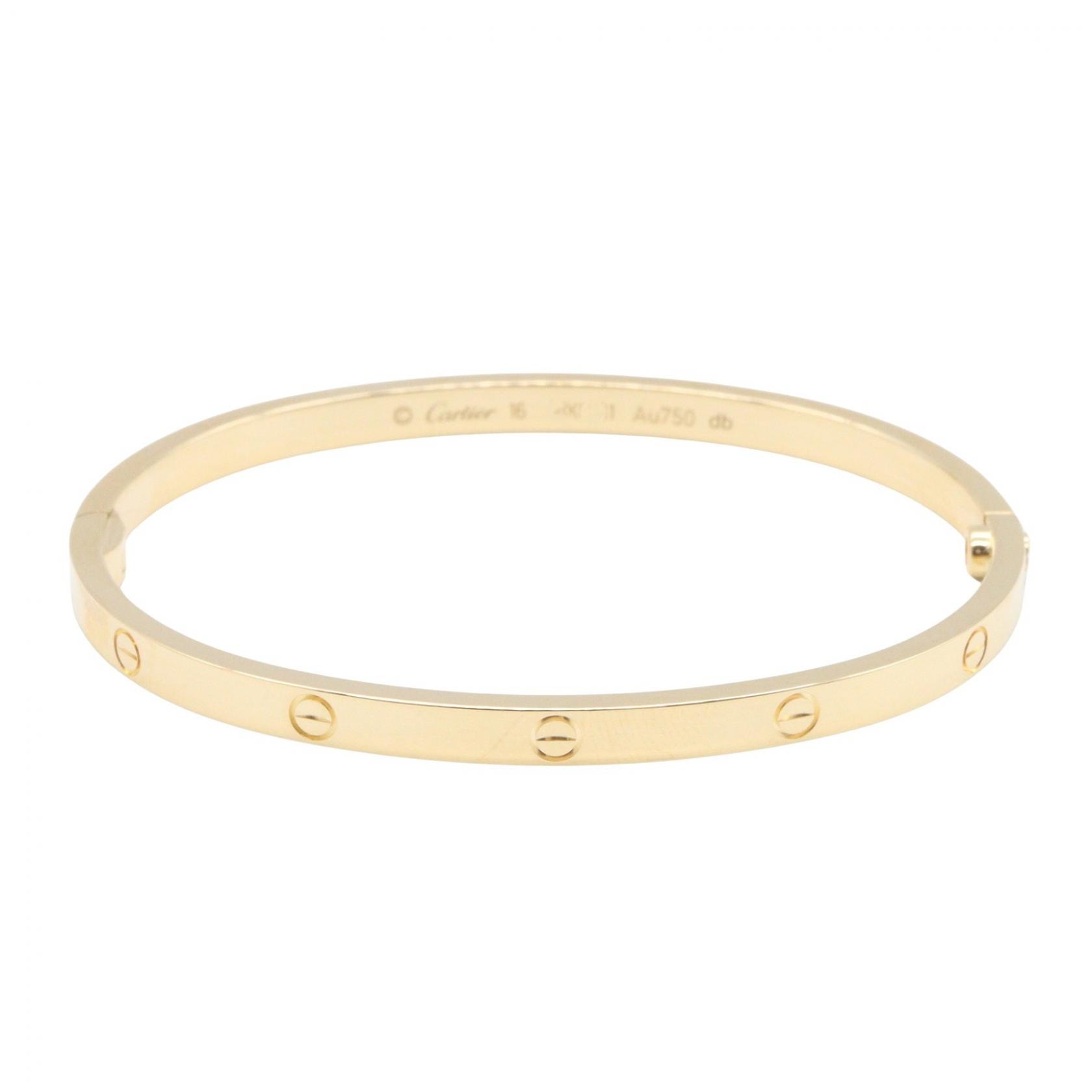 カルティエ CARTIER ラブブレス ブレスレット SM ブレスレット アクセサリー K18(イエローゴールド) レディース ゴールド系 B6079117 【中古】