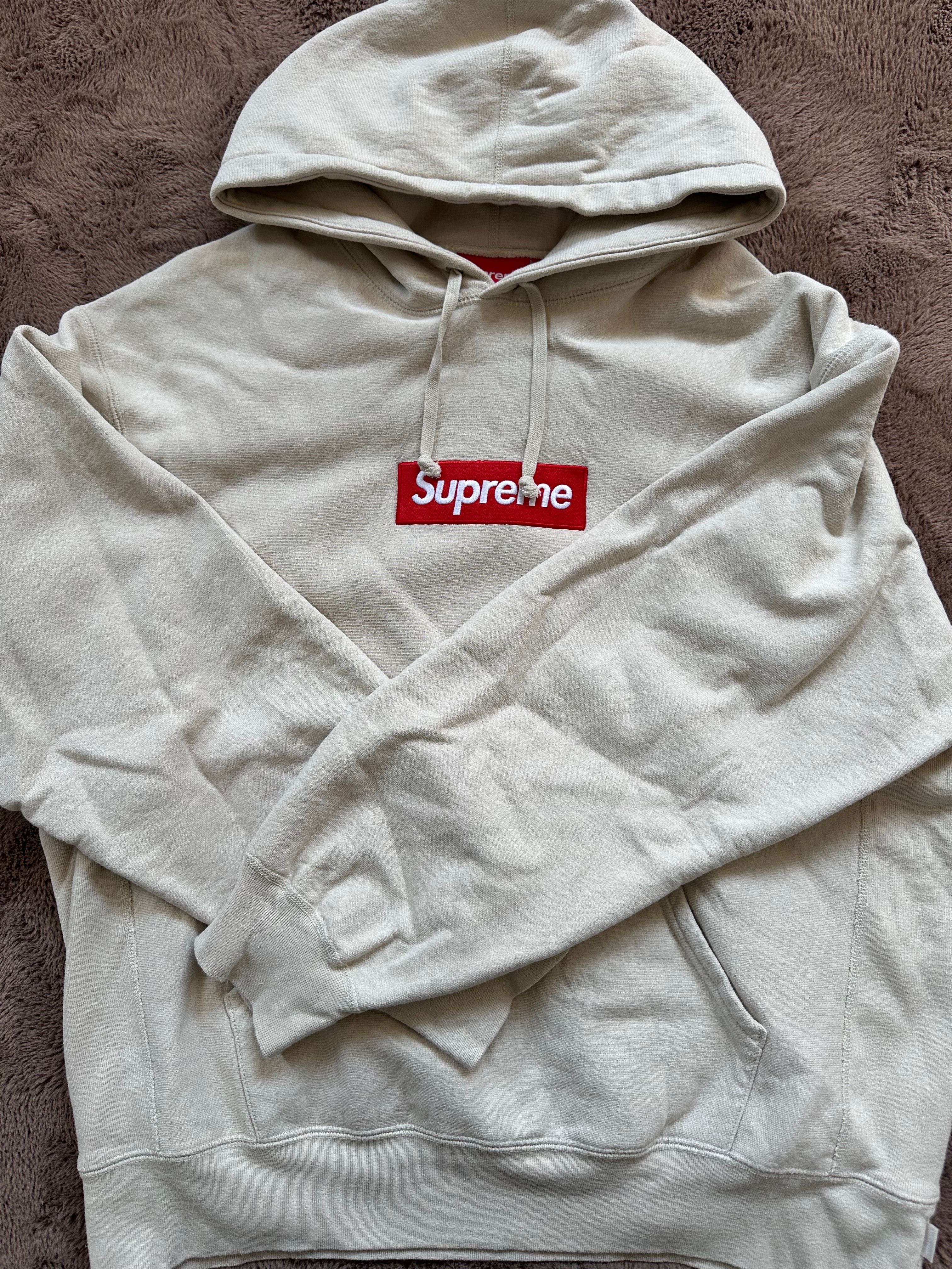 Supreme Box Logo Hooded Sweatshirt "Stone" (24FW)
