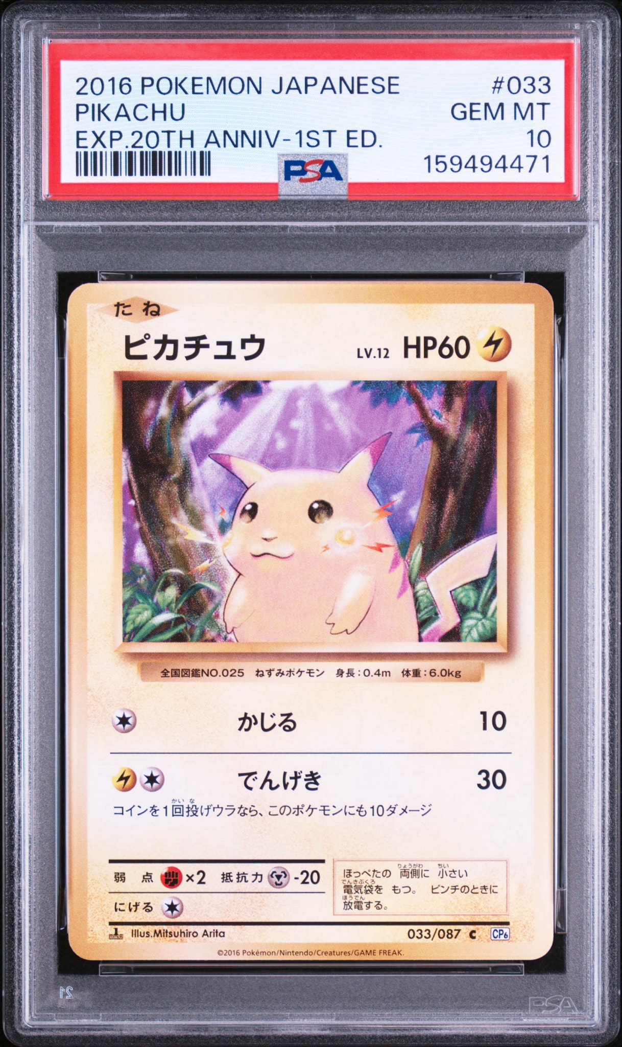 ピカチュウ C :1ED [CP6 033/087](コンセプトパック「ポケットモンスターカードゲーム 拡張パック 20th Anniversary」)