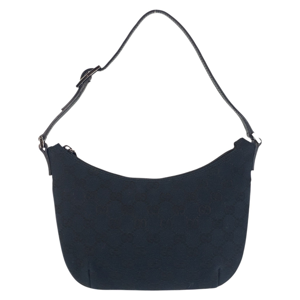 美品 GUCCI グッチ ブラック 黒 GGキャンバス レザー/ ショルダーバッグ 501135 【中古】