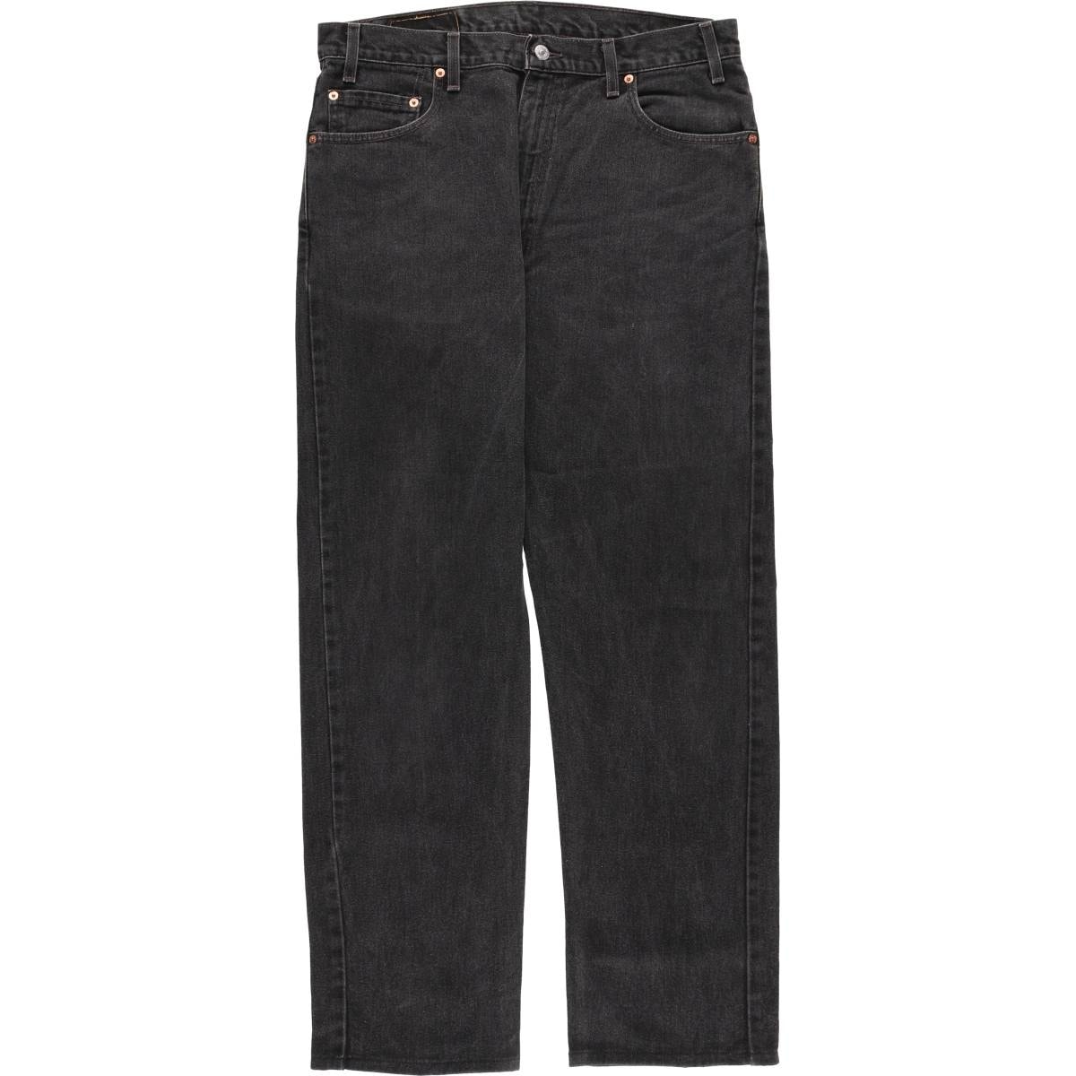 古着 00年代 リーバイス Levi's 505 REGULAR FIT STRAIGHT LEG ブラックデニム テーパードデニムパンツ USA製 メンズw35相当/evb033110