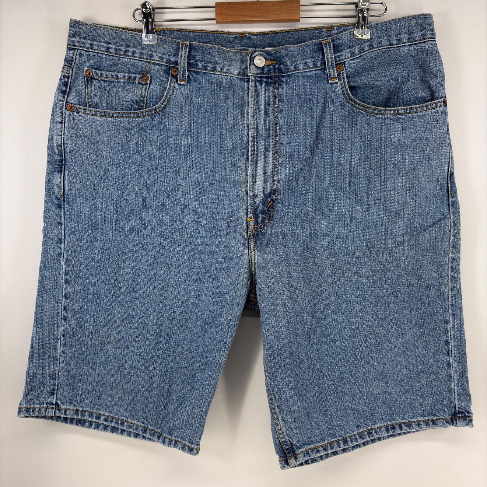 古着 リーバイス Levi's デニム ショートパンツ 5ポケット ストレート 505 ハーフパンツ ジーパン 大きいサイズ w42  ブルー メンズ