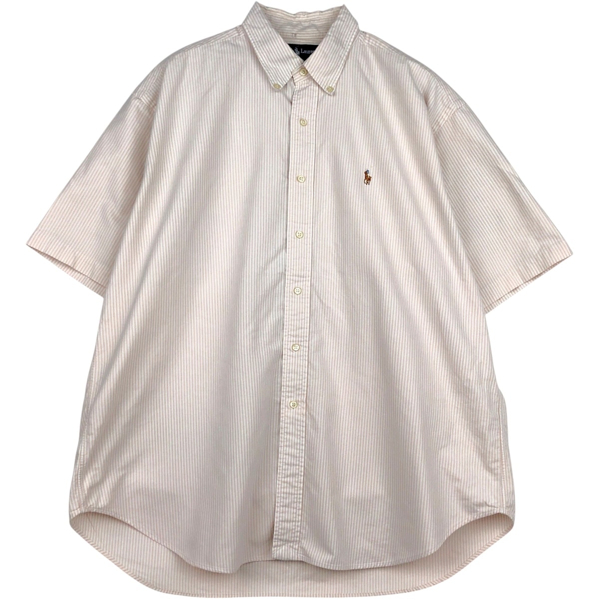 古着 ラルフローレン Ralph Lauren BLAKE 半袖 ボタンダウン ストライプシャツ メンズXL相当/eaa477564