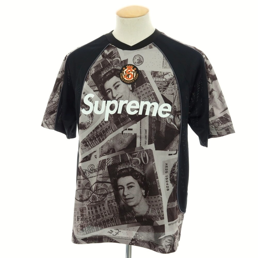 【中古】シュプリーム Supreme 2025年秋冬 Pounds Soccer Jersey 半袖Tシャツ ブラック【サイズS】【メンズ】