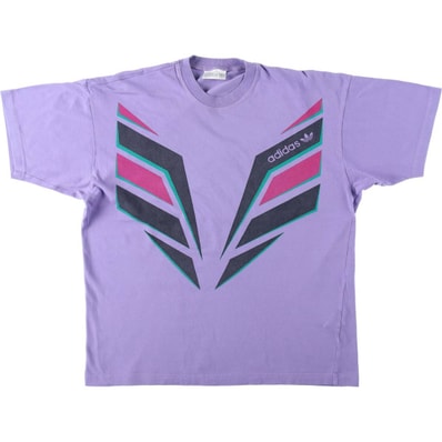 古着 80~90年代 アディダス adidas トレフォイルロゴ ロゴプリントTシャツ メンズM相当 ヴィンテージ/eaa637576