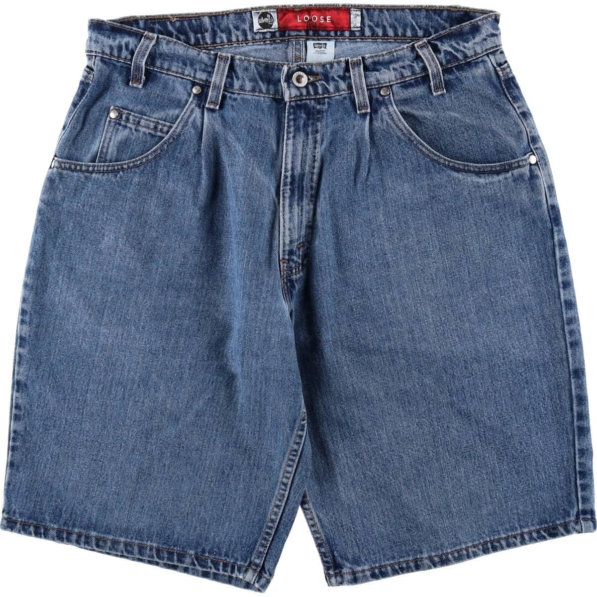 古着 90年代 リーバイス Levi's SILVER TAB シルバータブ LOOSE FIT 33661-0811 デニムショーツ ハーフパンツ ジョーツ USA製 メンズw36相当 ヴィンテージ/eaa478193