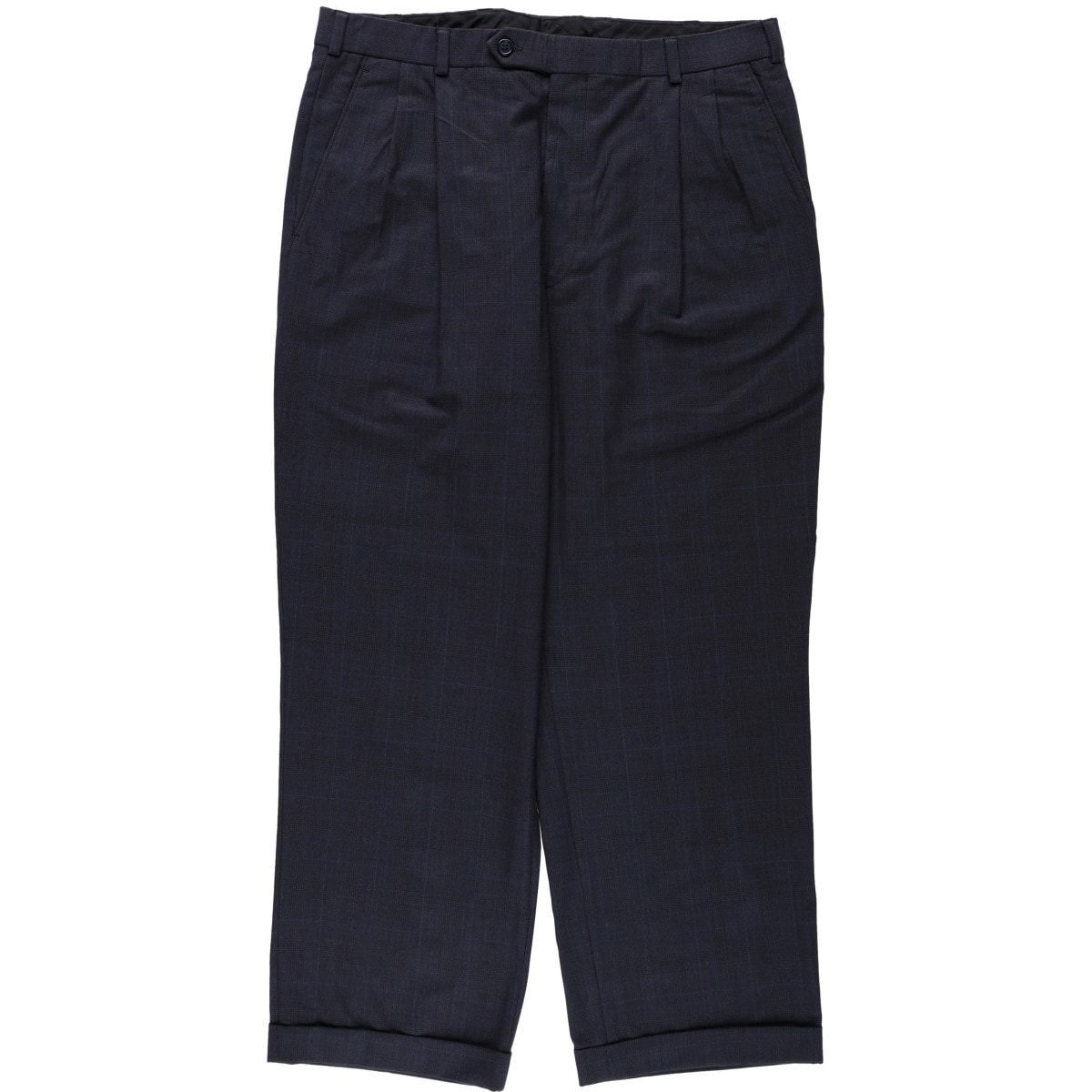 古着 80年代 ブルックスブラザーズ Brooks Brothers 346 チェック柄 ツータック ウールパンツ スラックス メンズw34相当 ヴィンテージ/eaa669503