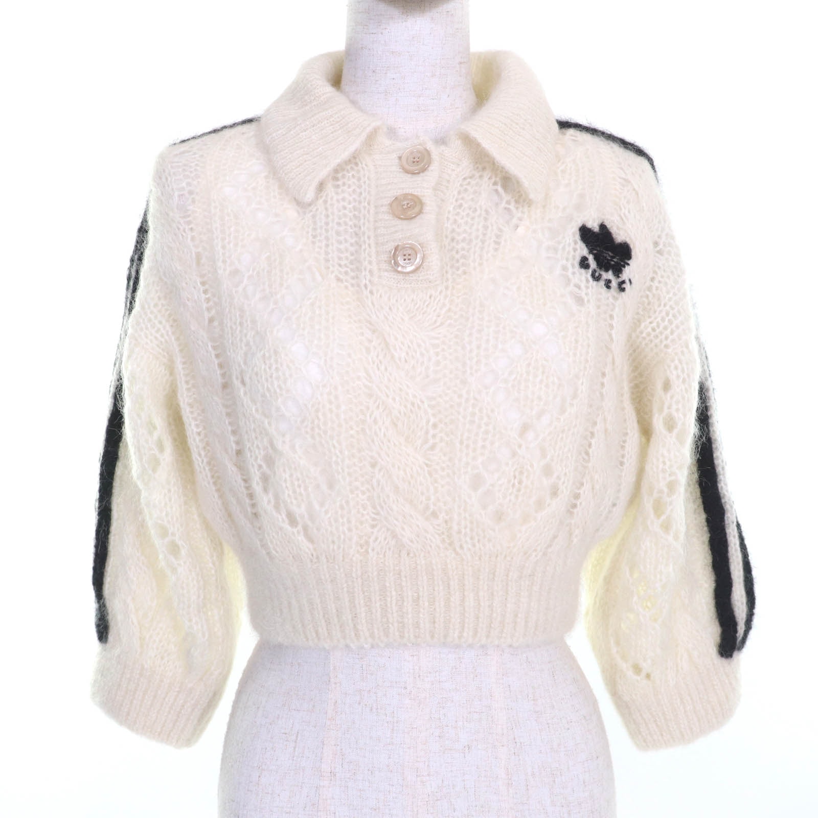 極美品 グッチ×アディダス
ニット アイボリー レディース S 717297