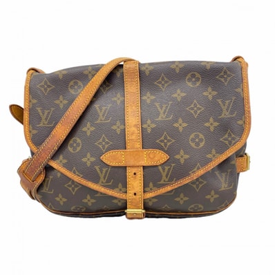 【6fa1198】ルイヴィトン ショルダーバッグ モノグラム ソミュール30 M42256 ブラウン【中古】レディース