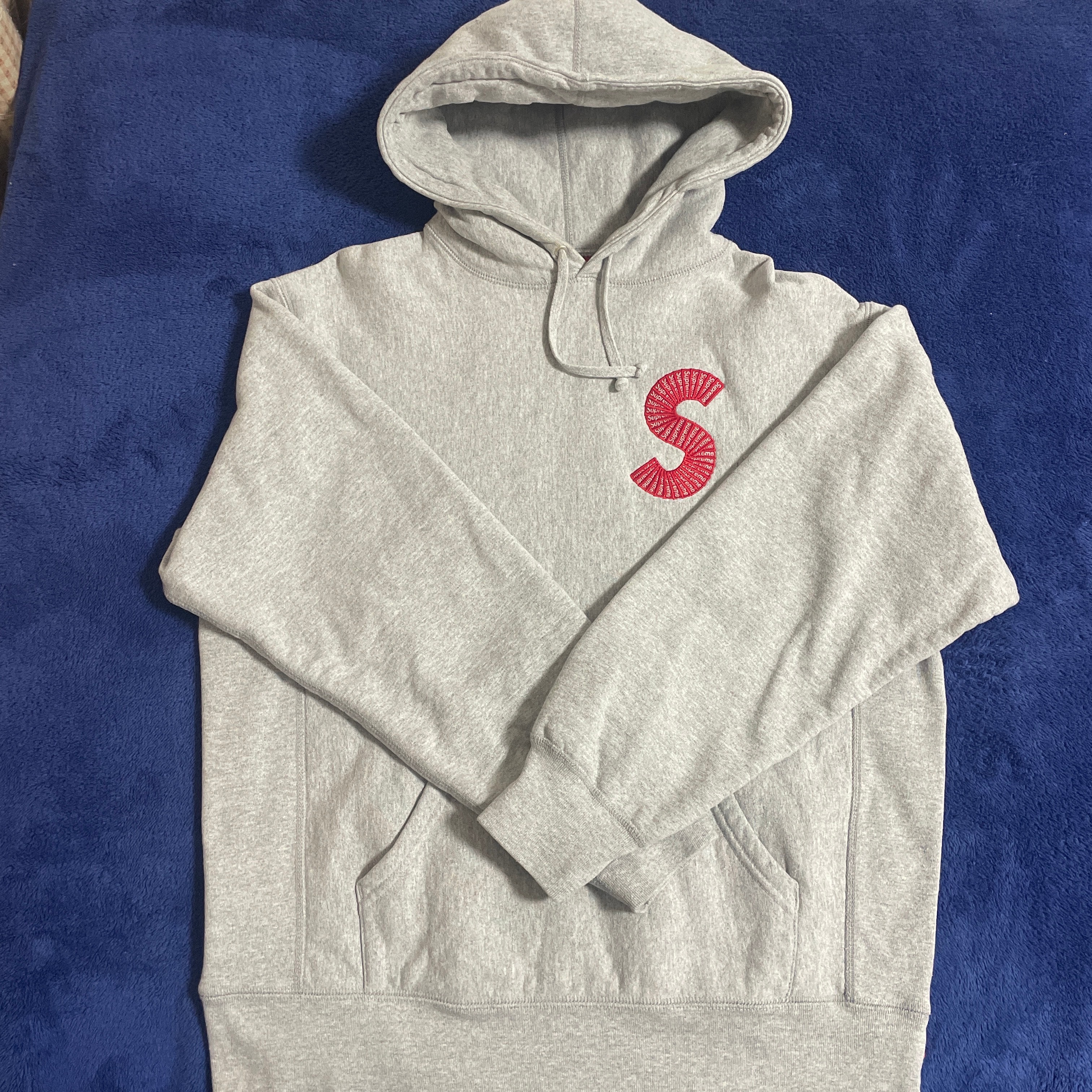 Supreme S Logo Hooded Sweatshirt "Heather Grey" (20FW)