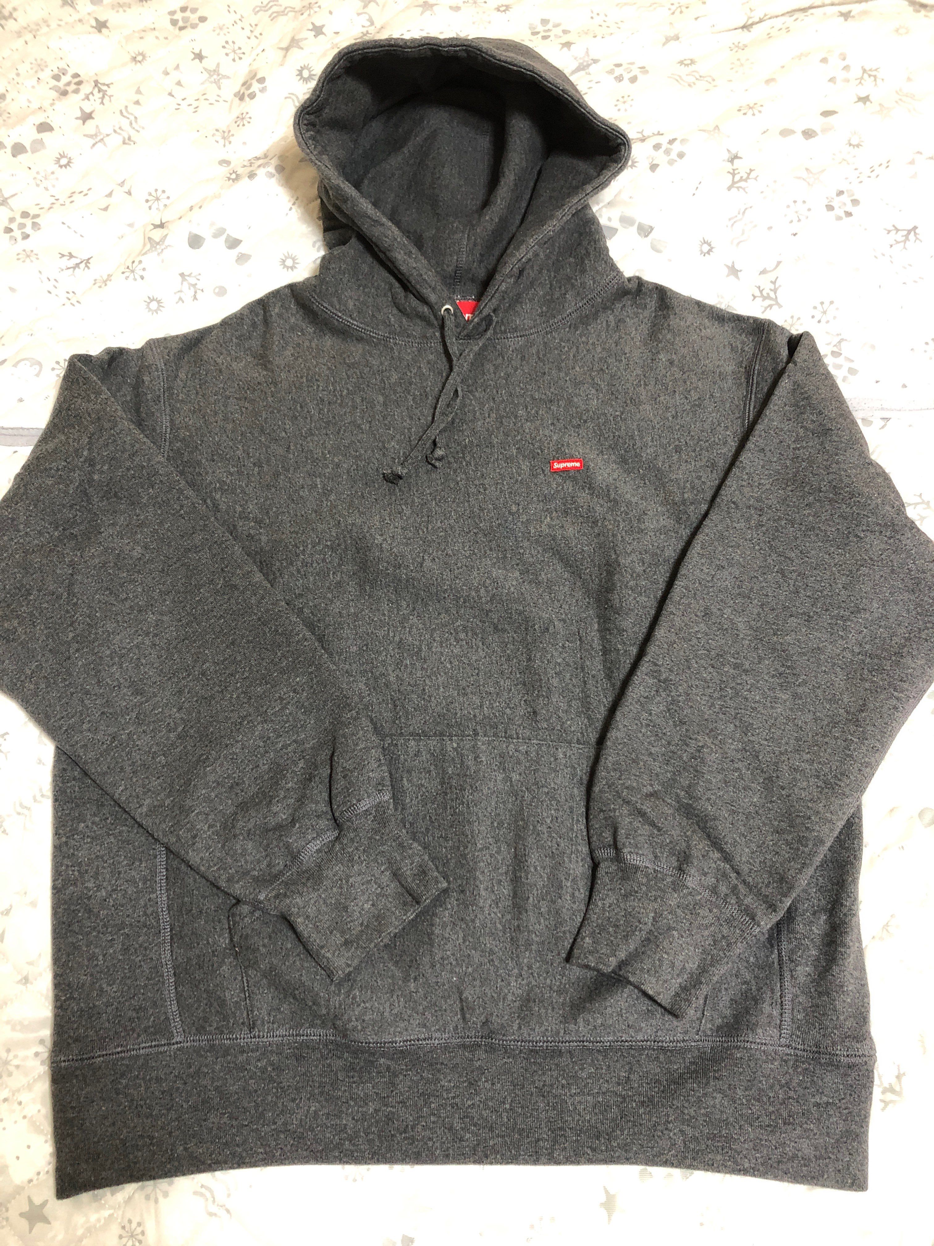 Supreme Small Box Hooded Sweatshirt "Charcoal" (21FW)