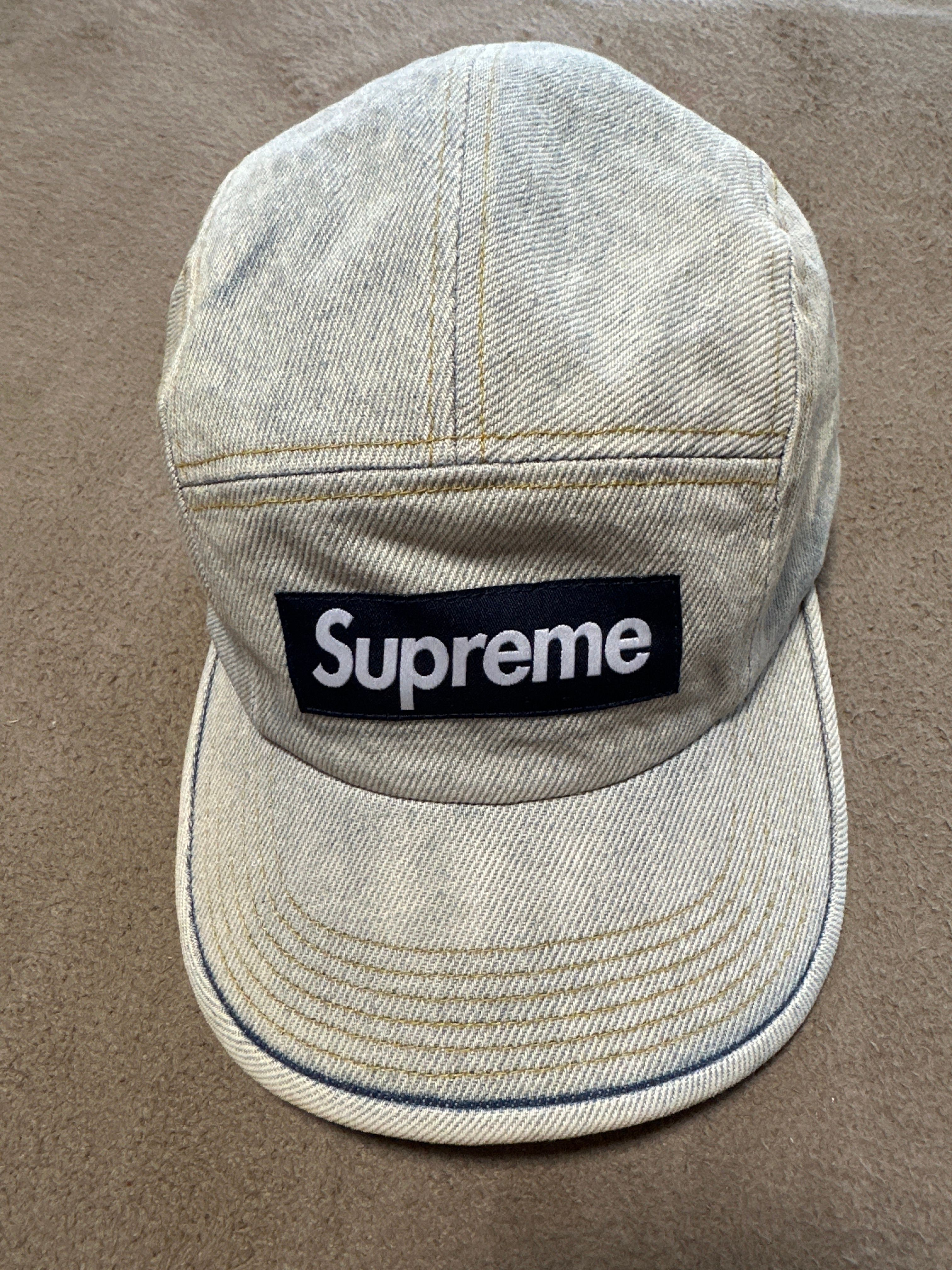 Supreme Denim Camp Cap "Dirty Indigo" (23SS)