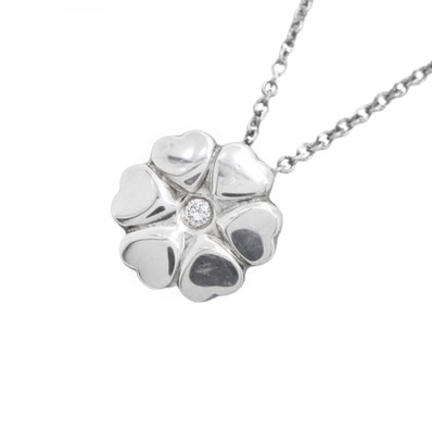 【6jdb0422-06】ティファニー ネックレス クラウンオブハート 1PD シルバー925 ダイヤモンド【中古】レディース