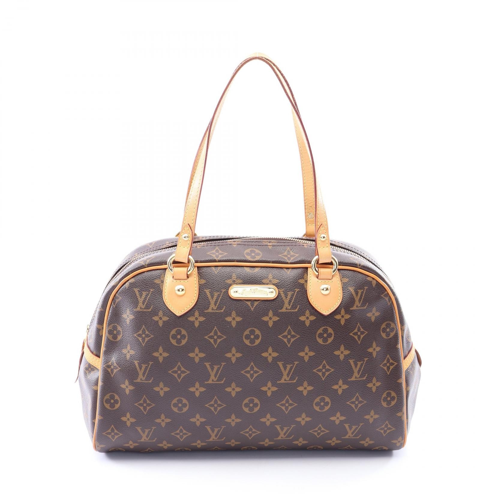 ルイ・ヴィトン LOUIS VUITTON モントルグイユGM モノグラム ショルダーバッグ バッグ PVCコーティングキャンバス レザー レディース ブラウン系 M95566 【中古】