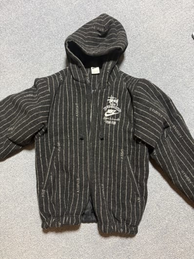 Stussy x Nike Striped Wool Jacket "Black"