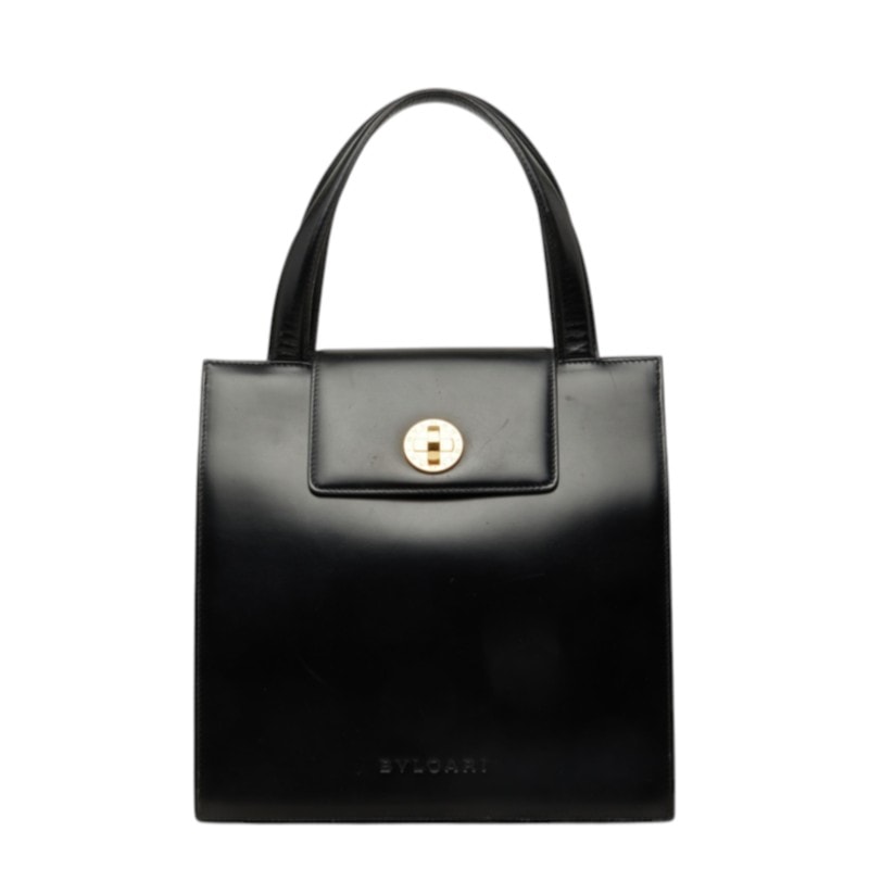 ブルガリ ハンドバッグ ブラック レザー レディース BVLGARI 中古