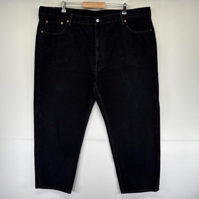 古着 リーバイス Levi's デニムパンツ 550 テーパード ジーパン ジーンズ 色落ち 長ズボン 5ポケット w48 L30 ブラック メンズ