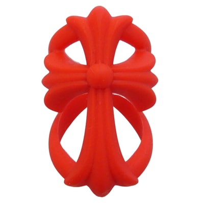 Chrome Hearts Infinity CH Cross Rubber Ring "Red"