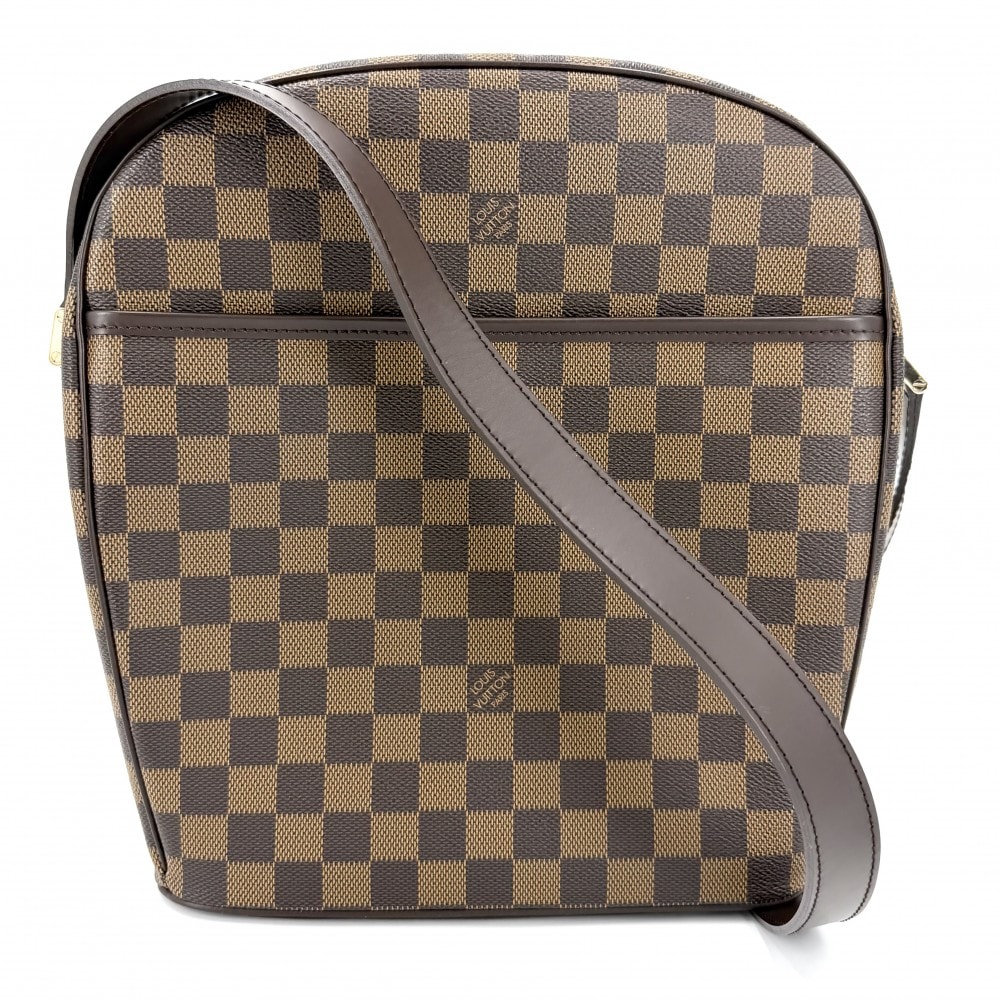 LOUIS VUITTON ルイヴィトン ショルダーバッグ ダミエ イパネマGM 肩掛け N51292    ブラウン 茶 ゴールド金具 レディース【中古品】
