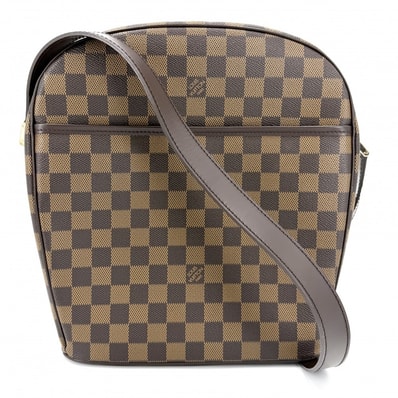LOUIS VUITTON ルイヴィトン ショルダーバッグ ダミエ イパネマGM 肩掛け N51292 ブラウン 茶 ゴールド金具 レディース【中古品】