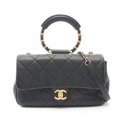 シャネル CHANEL マトラッセ ショルダーバッグ バッグ ラムスキン(羊革) レディース ブラック系 【中古】