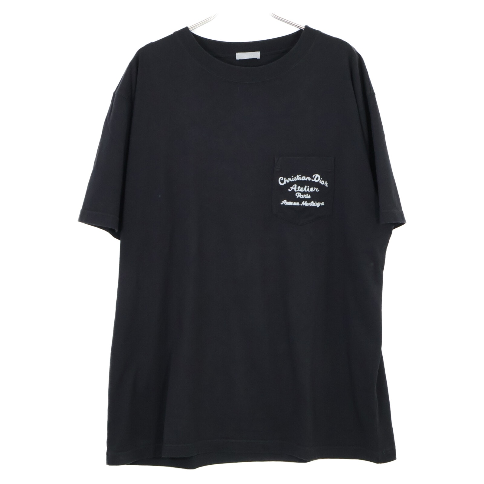 ディオール 19AW ブラック 293J645A0677 アトリエ刺繍 半袖Tシャツ XXL