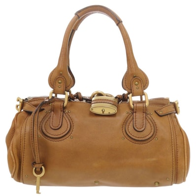 クロエ パディントン ボストンバッグ レザー グリーン