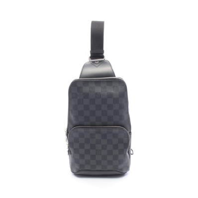 ルイ・ヴィトン LOUIS VUITTON アヴェニュー スリングバッグ ウエストバッグ ボディバッグ バッグ PVCコーティングキャンバス レザー ダミエ・グラフィット メンズ ブラック系 N41719 【中古】