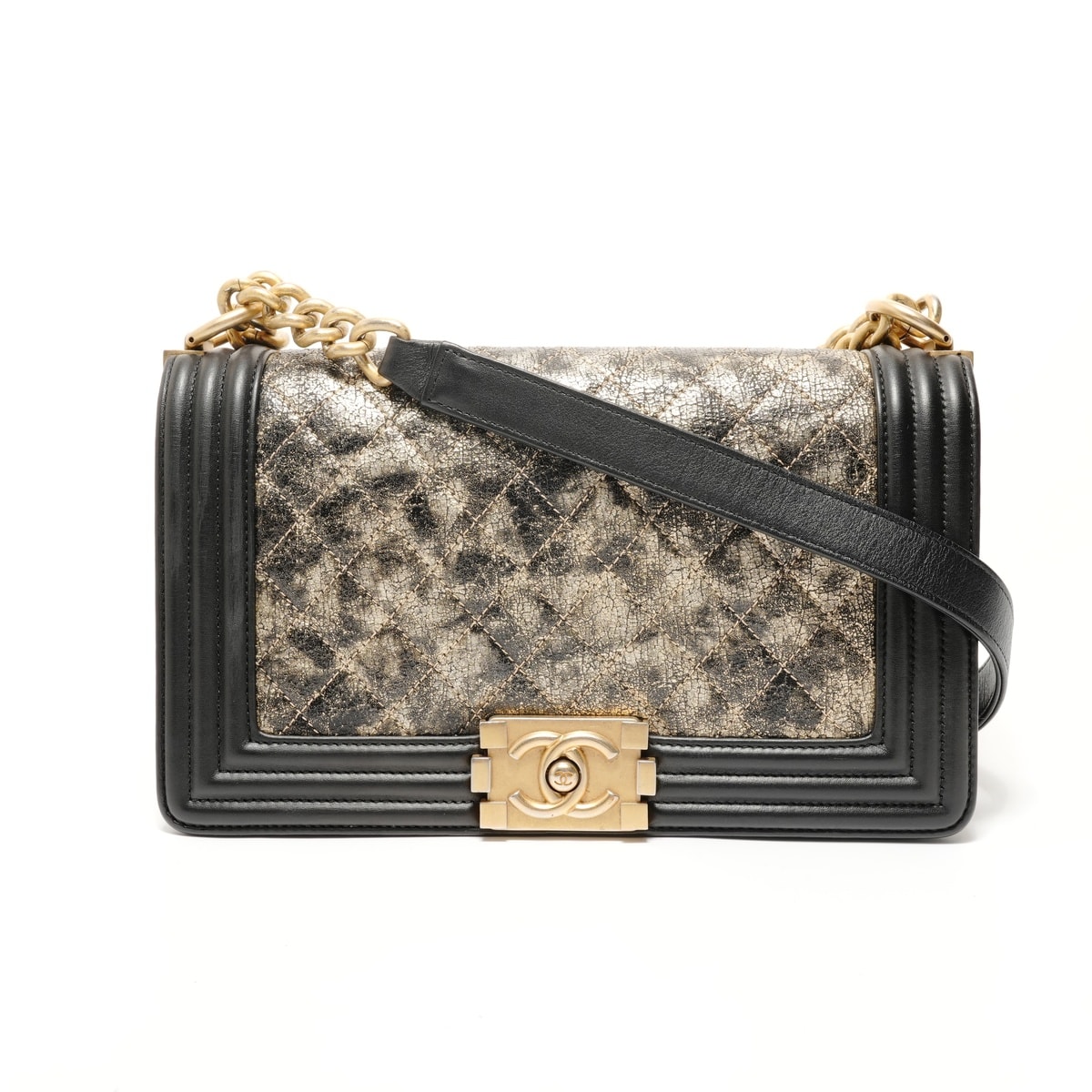 シャネル CHANEL 26番台 2018-2019 ボーイシャネル メタリック ショルダーバッグ【中古】