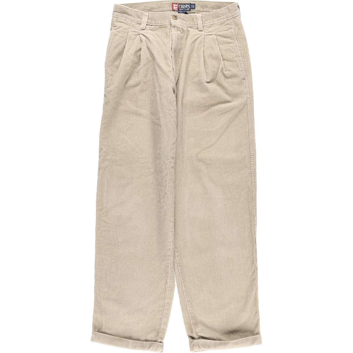 古着 ラルフローレン Ralph Lauren CHAPS チャップス ツータック コーデュロイパンツ メンズw30相当/eaa617245