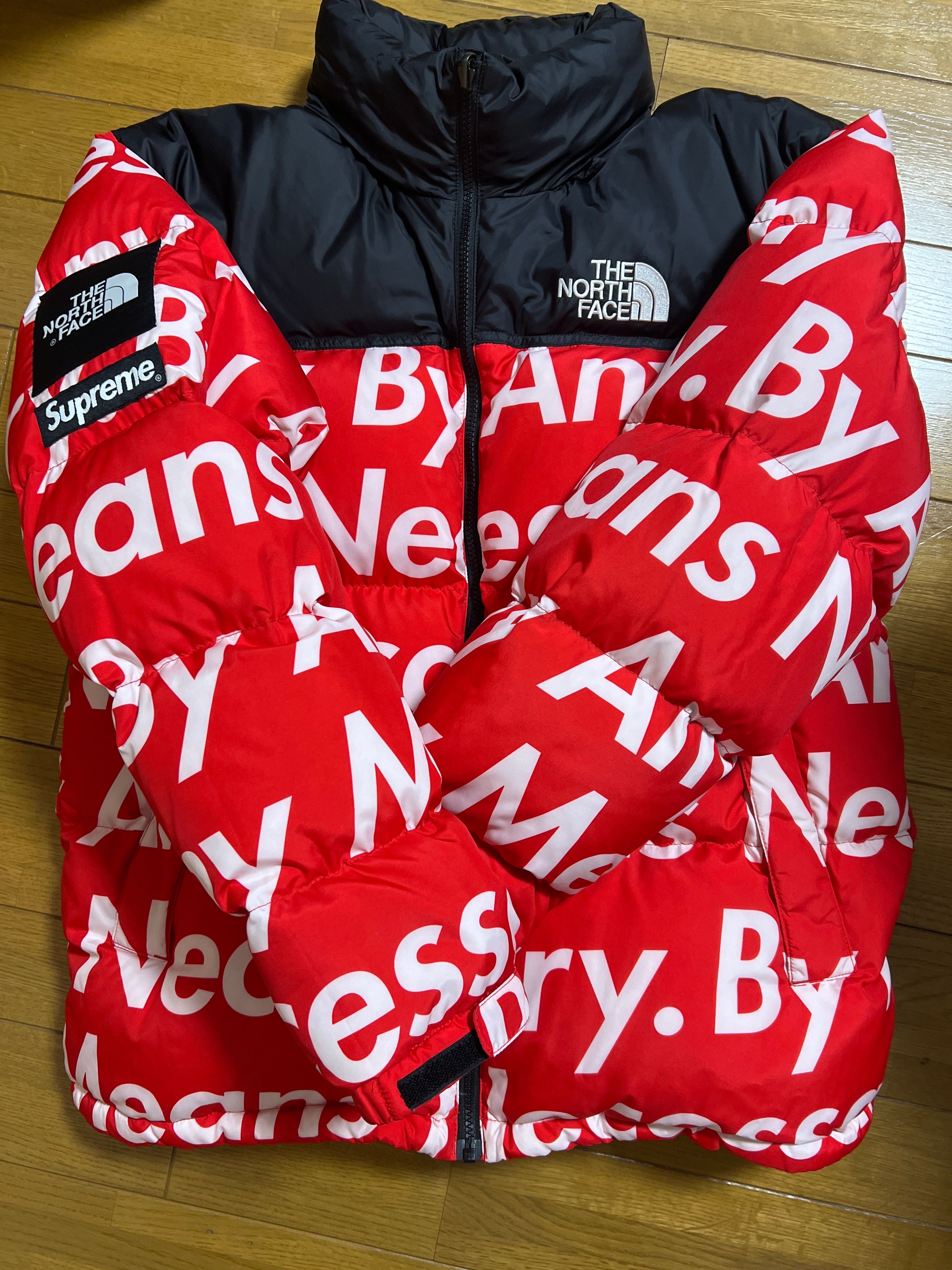 Supreme x The North Face By Any Means Nuptse Jacket "Red"