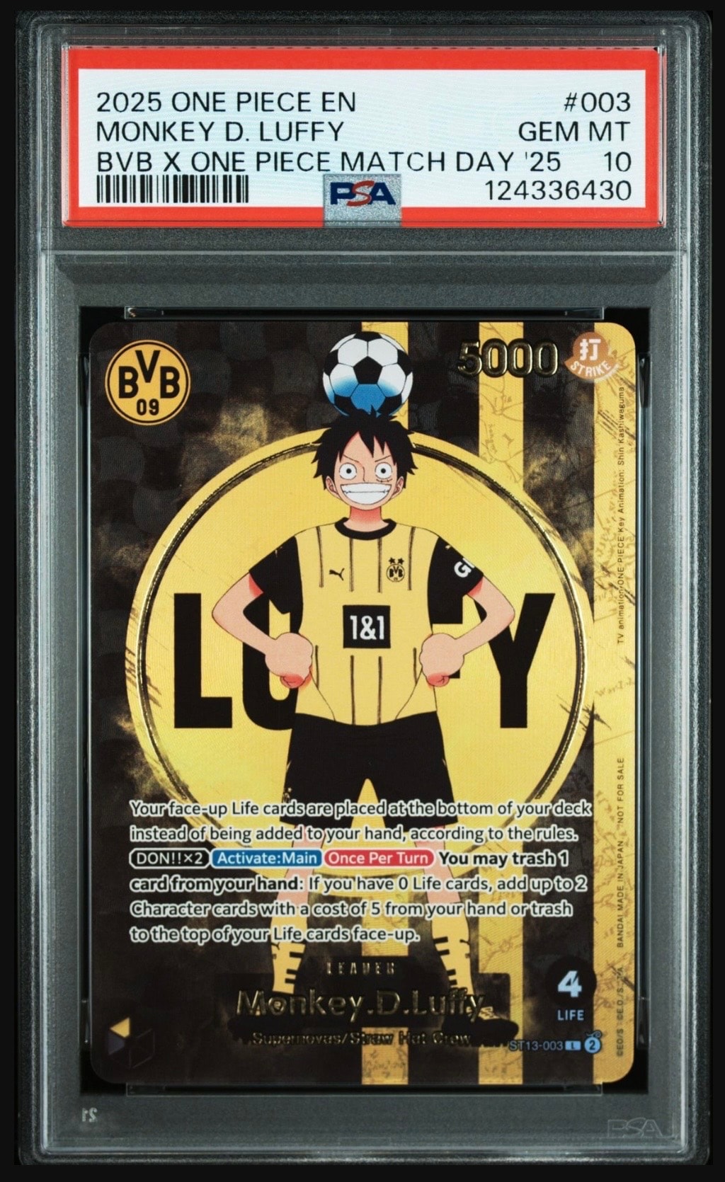 モンキー・D・ルフィ L [ST13-003]【英語版】(プロモーションカード「ボルシアドルトムント × ONE PIECE マッチデー 2025」)