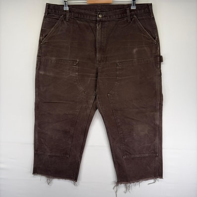 古着 カーハート Carhartt パンツ ダック ワーク ダブルニー ペインター ハンマーループ 作業着 W40 L30 ブラウン系 メンズ