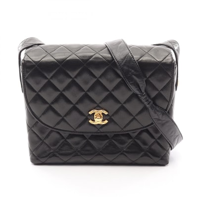 シャネル CHANEL マトラッセ ショルダーバッグ バッグ ラムスキン(羊革) レディース ブラック系 【中古】