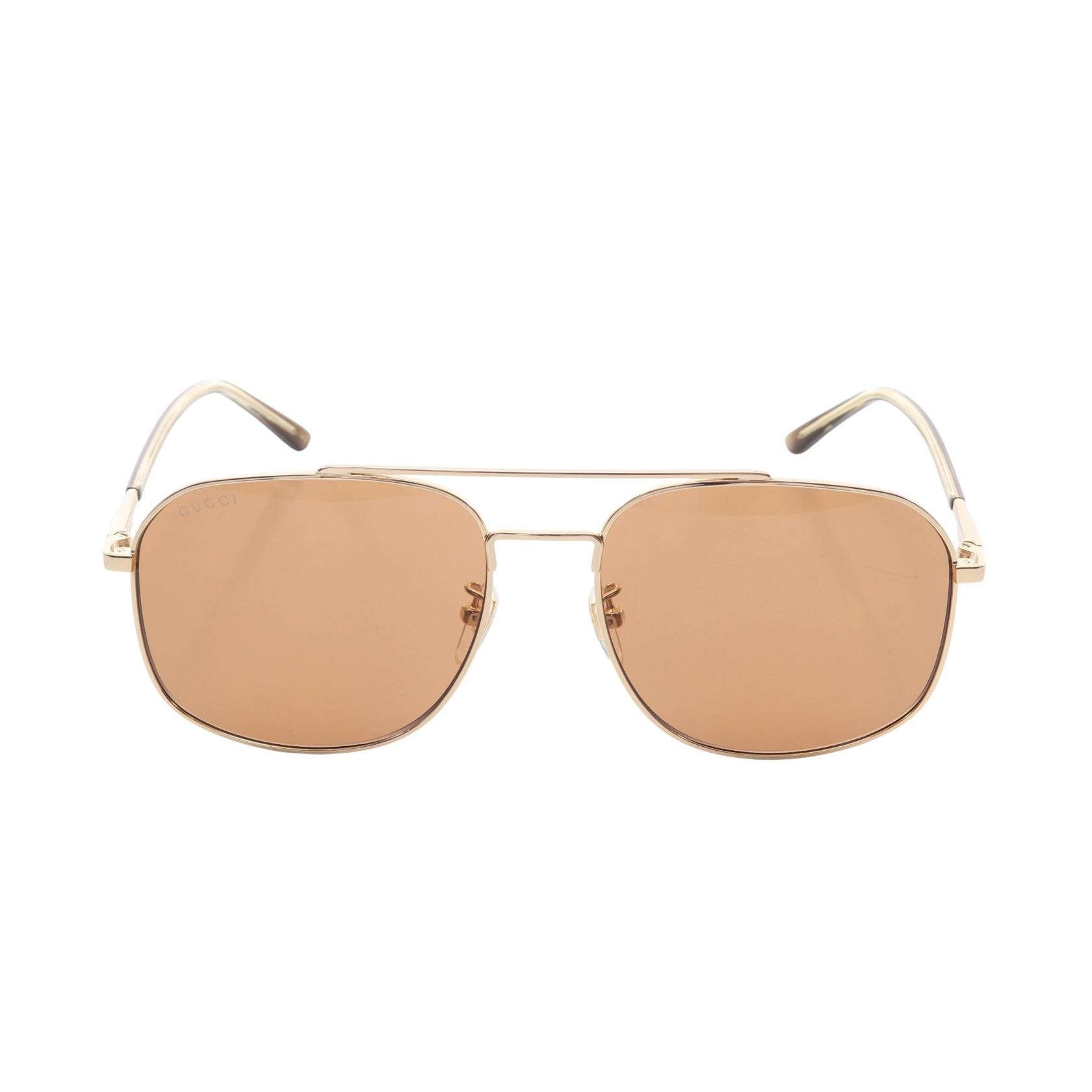 グッチ GUCCI サングラス 衣料品 GP / プラスチック メンズ ゴールド系 / ブラウン系 GG1351S005 【新品】