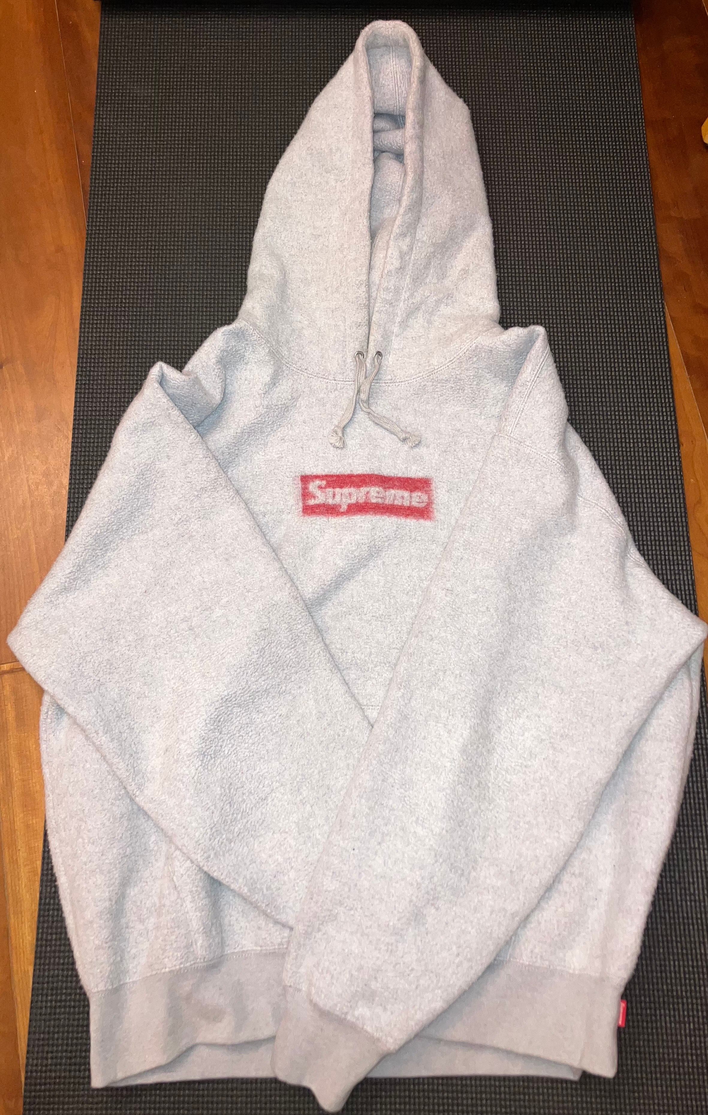 Supreme Inside Out Box Logo Hooded Sweatshirt "Heather Grey"