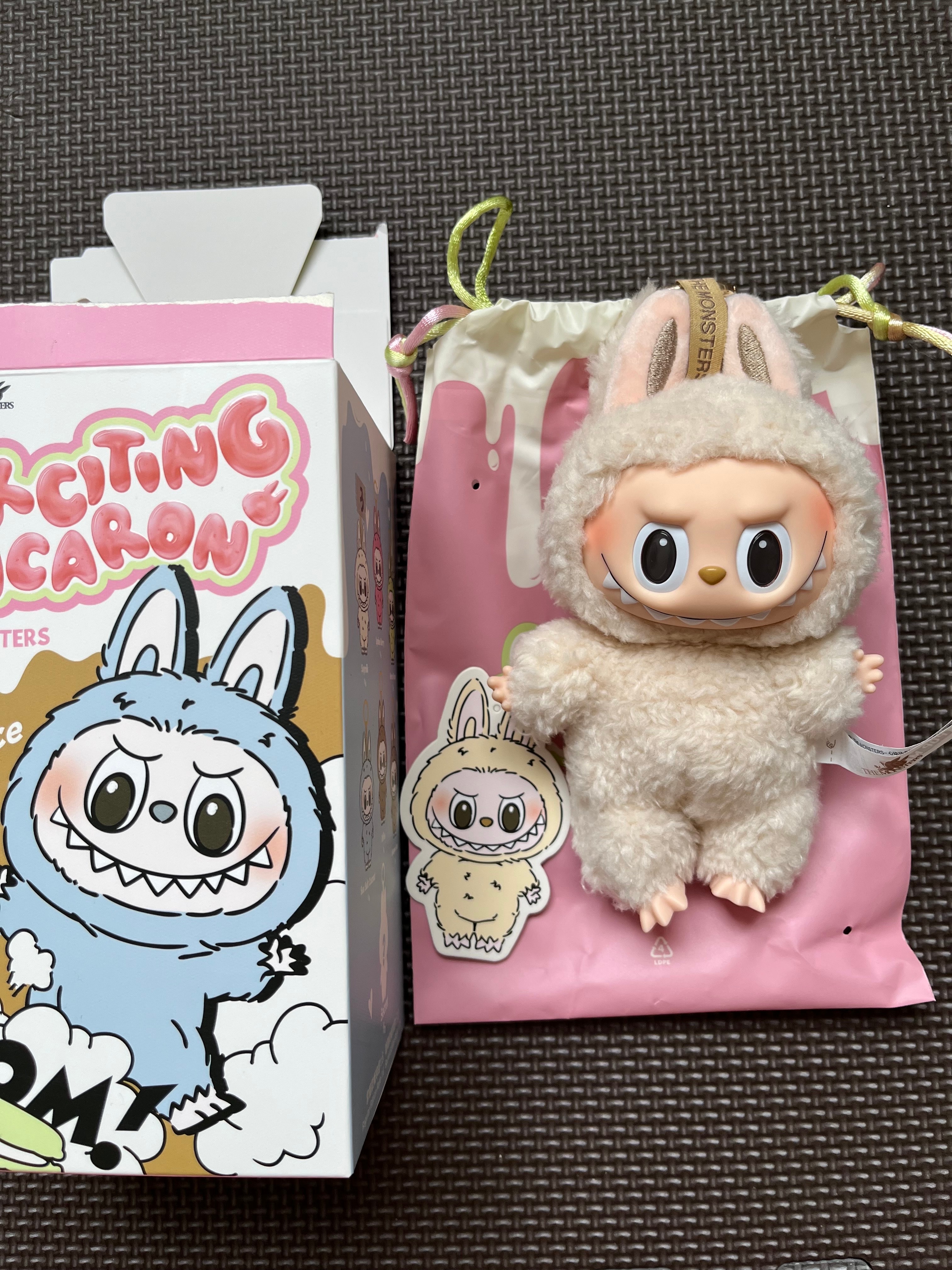 POP MART THE MONSTERS (LABUBU) Exciting Macaron Plush Series SOYMILK