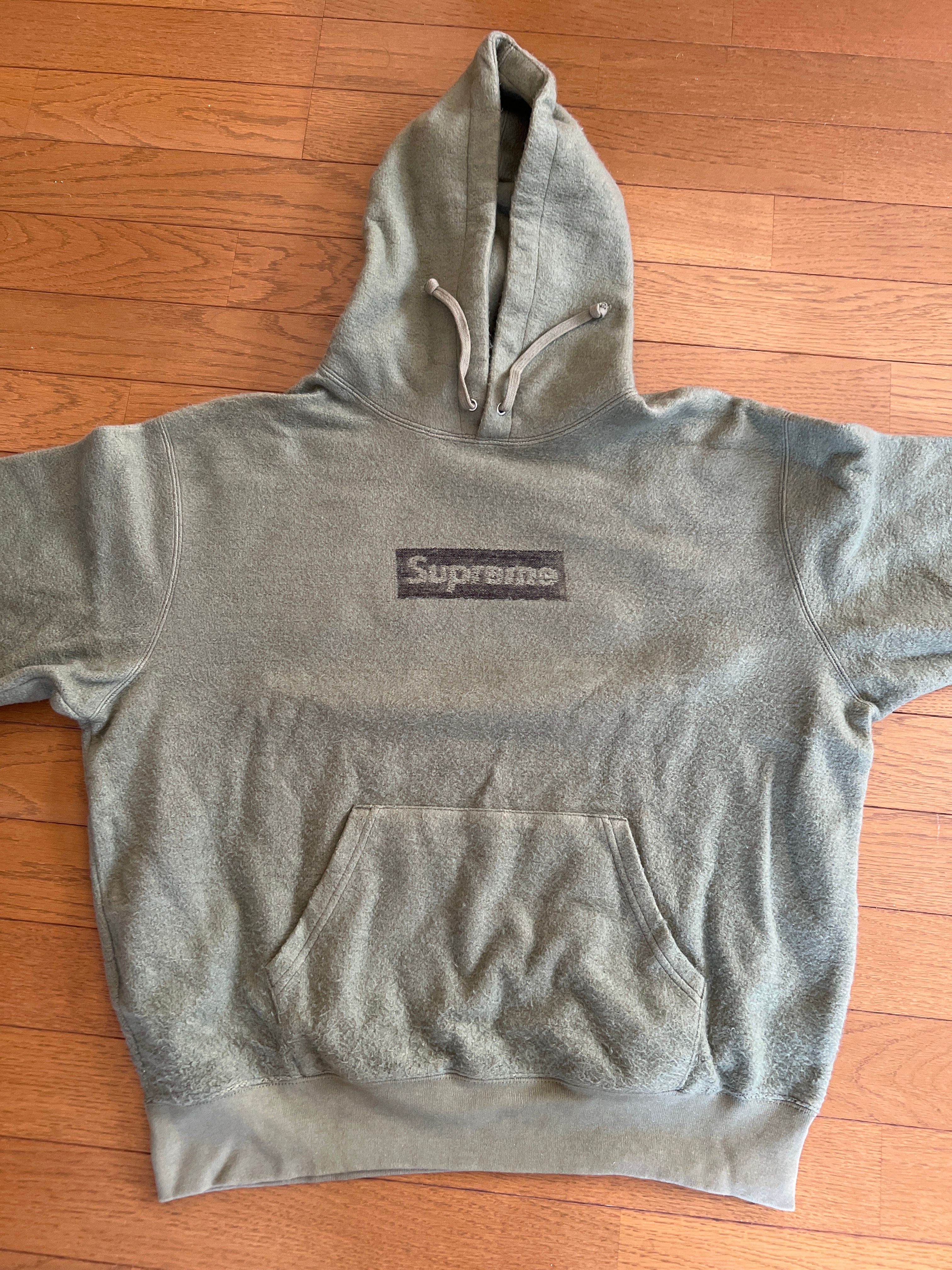 Supreme Inside Out Box Logo Hooded Sweatshirt "Light Olive"