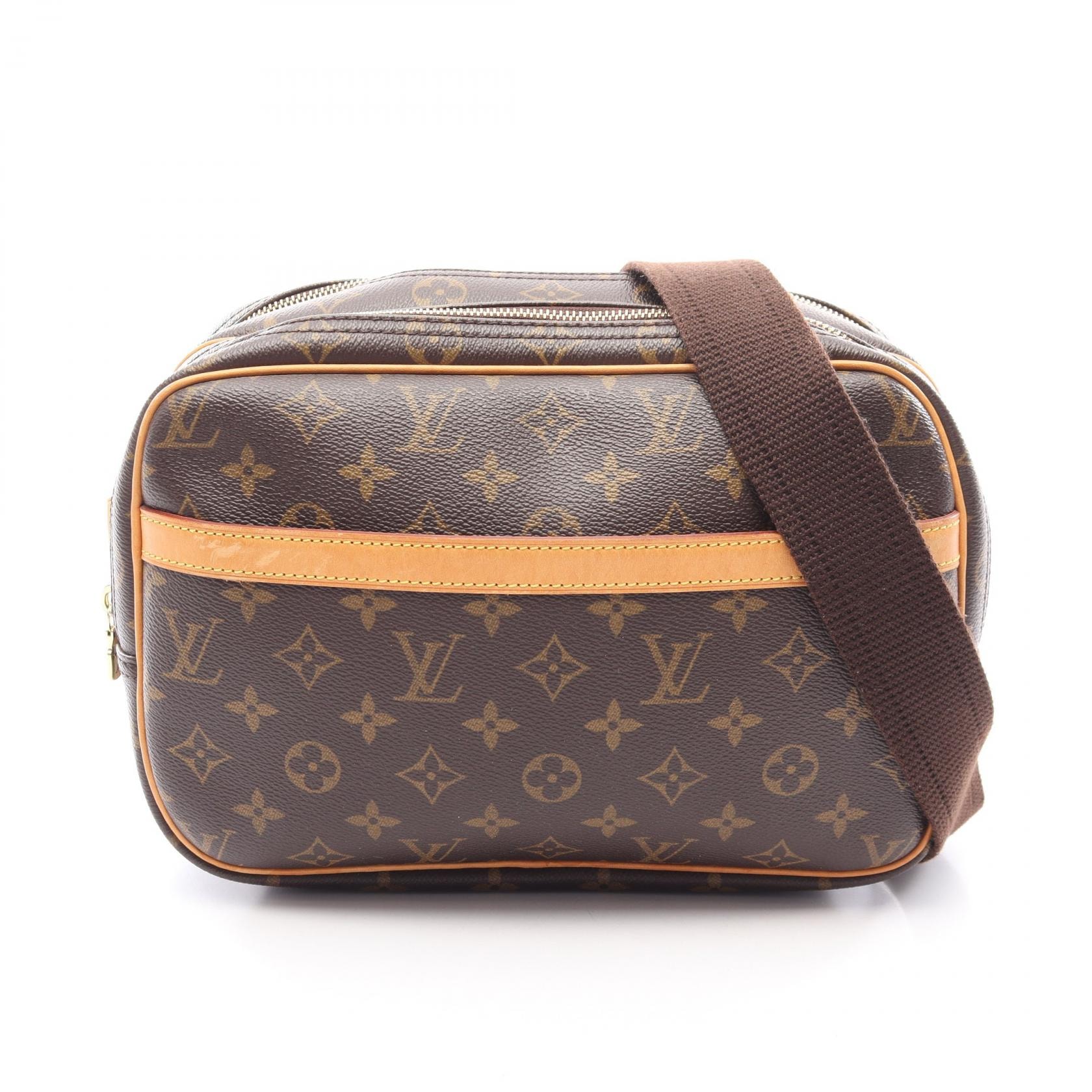 ルイ・ヴィトン LOUIS VUITTON リポーターPM ショルダーバッグ バッグ PVCコーティングキャンバス レザー モノグラム レディース ブラウン系 M45254 【中古】