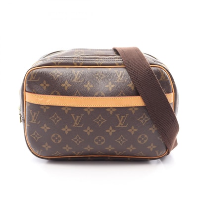 ルイ・ヴィトン LOUIS VUITTON リポーターPM ショルダーバッグ バッグ PVCコーティングキャンバス レザー モノグラム レディース ブラウン系 M45254 【中古】
