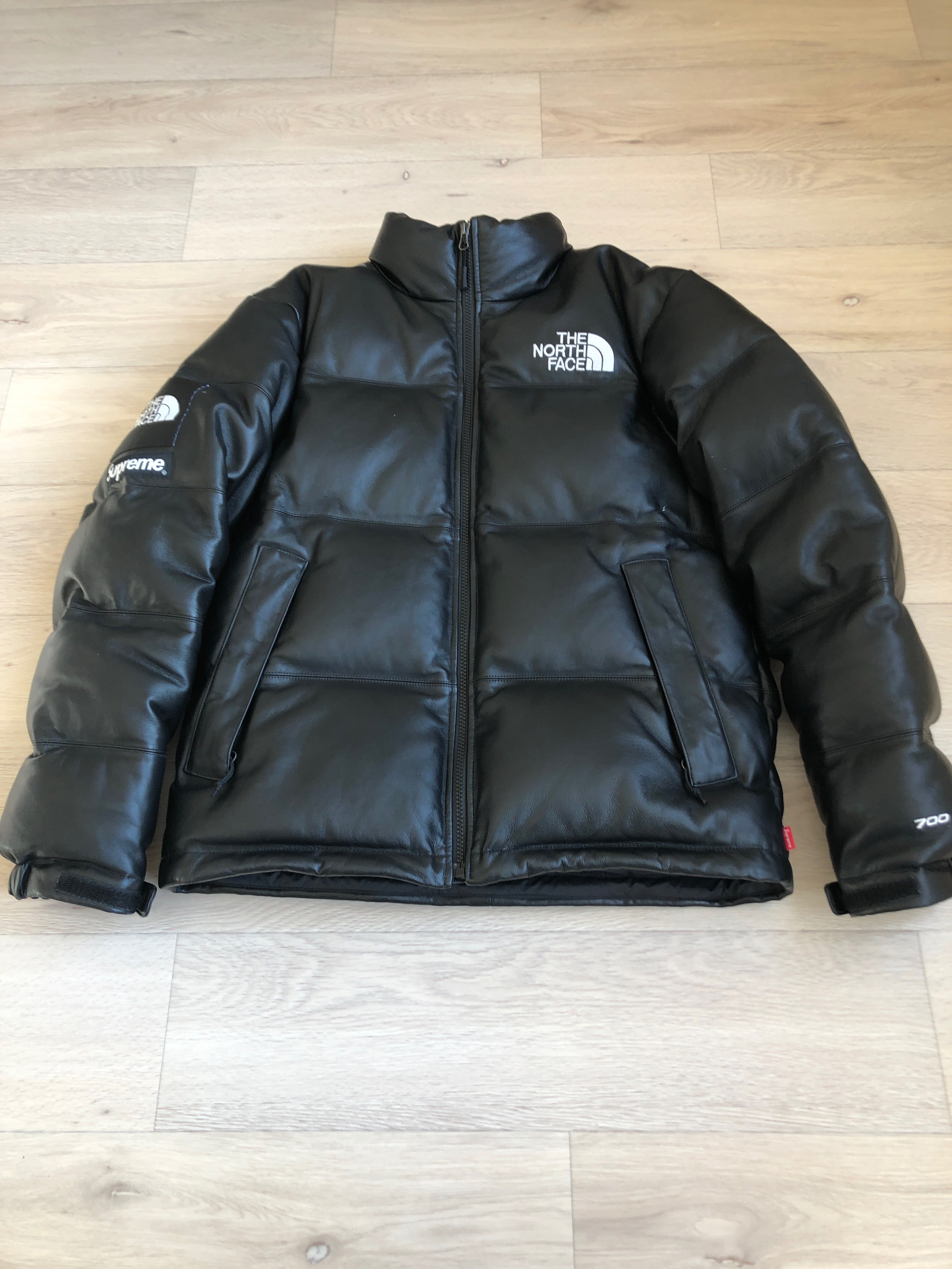 Supreme x The North Face Leather Nuptse Jacket "Black"