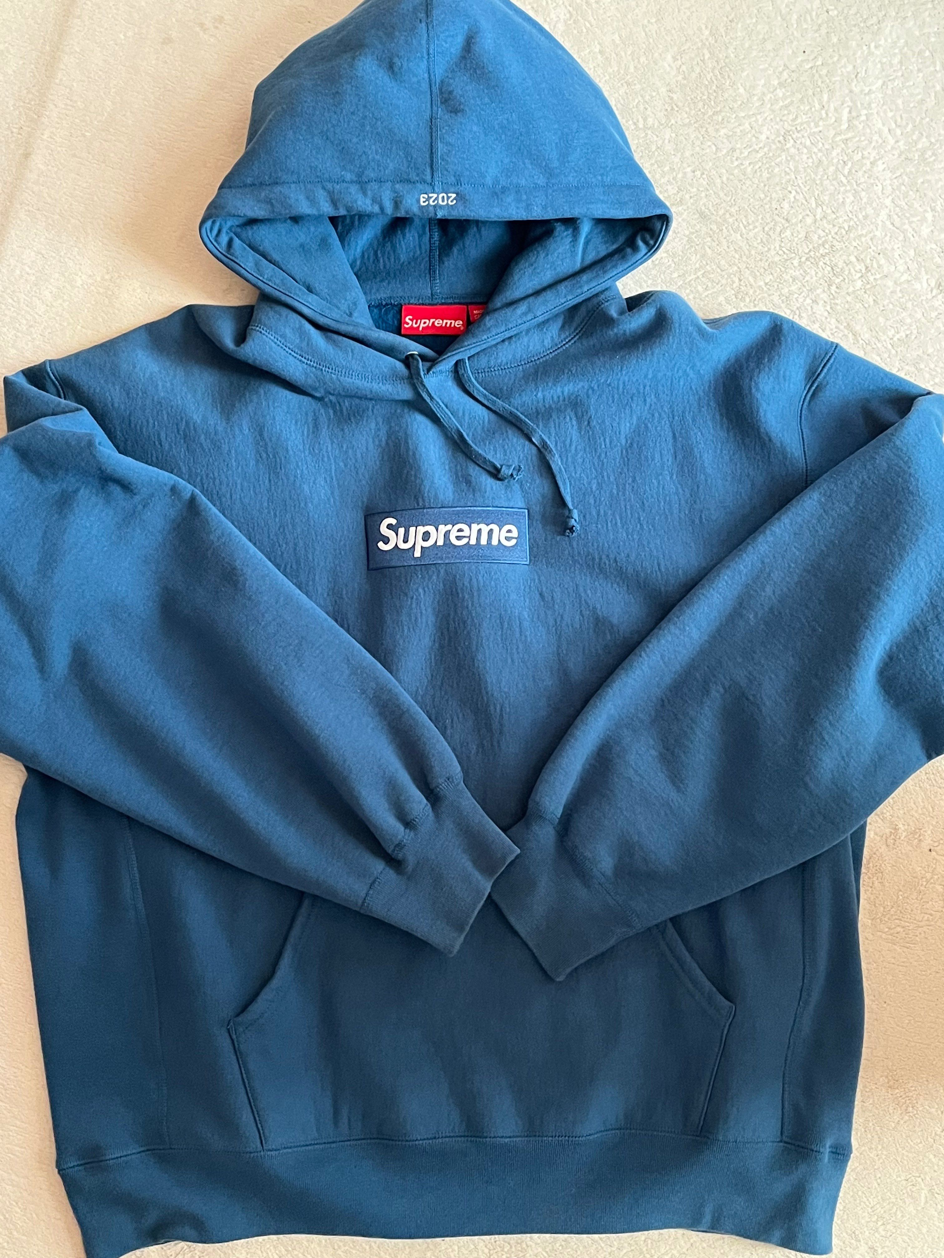 Supreme Box Logo Hooded Sweatshirt "Blue" (23FW)